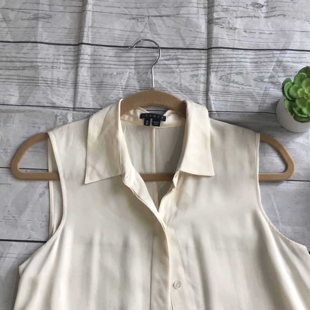 Theory  button Down blouse - Picture 3 of 4